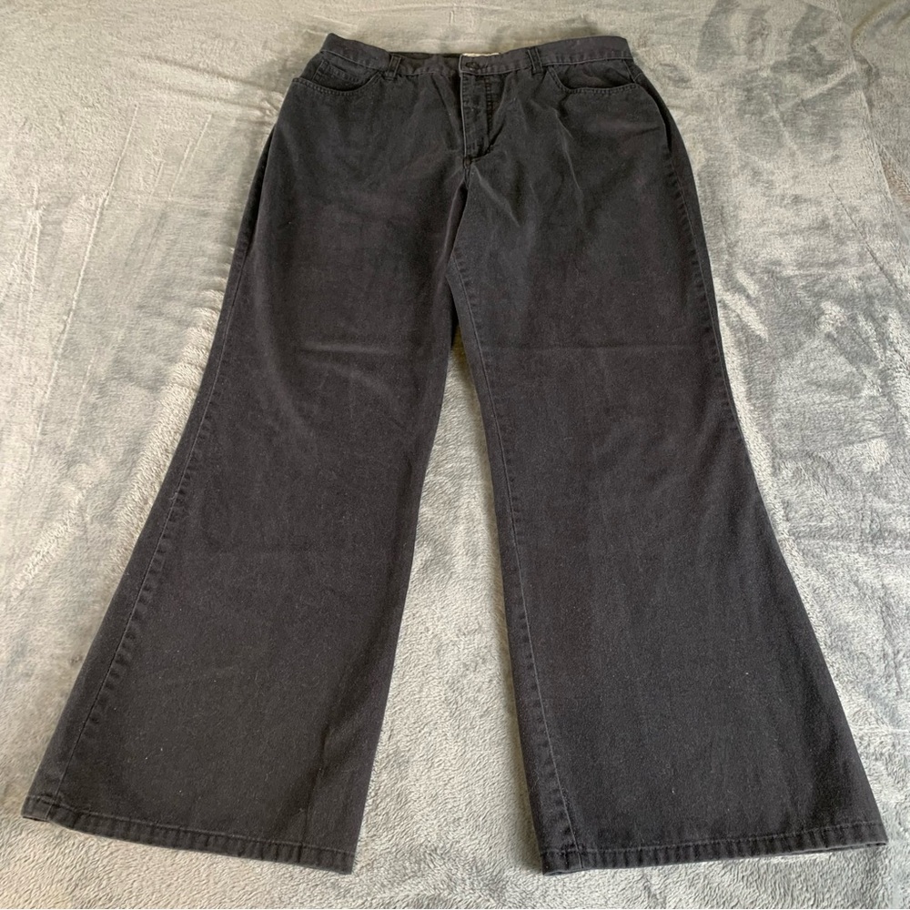 Carolina Blues Jeans Womens Size‎ 16 Black 100% Cotton Bootcut Wide Leg 5 Pocket